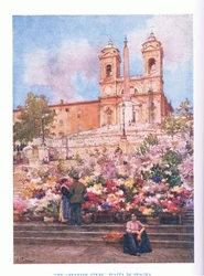 La Scalinata di Piazza di Spagna, da Roma pubblicato da A & C Black Ltd, 1925